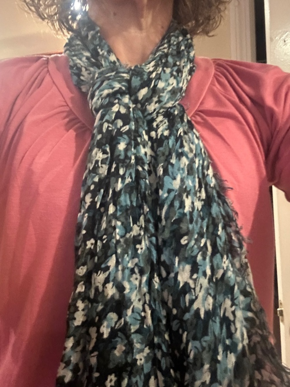GAP Black & Blue Floral Scarf